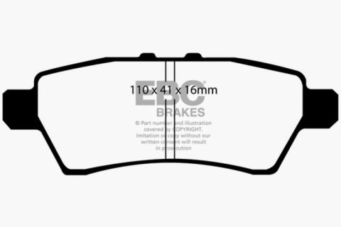 EBC 05-12 Nissan Pathfinder 4.0 Yellowstuff Rear Brake Pads thumbnail 7