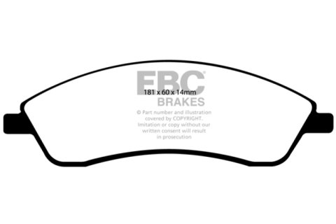 EBC 06-07 Cadillac CTS 2.8 (Sports Suspension) Yellowstuff Front Brake Pads thumbnail 5