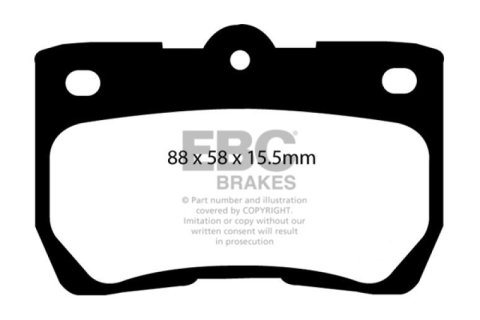 EBC 06-07 Lexus GS300 3.0 Redstuff Rear Brake Pads thumbnail 4