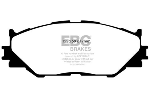 EBC 06-08 Lexus IS250 2.5 Ultimax2 Front Brake Pads thumbnail 3