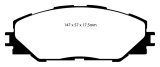 EBC 06-08 Toyota RAV 4 2.4 (3rd Row Seats) Greenstuff Front Brake Pads thumbnail 2