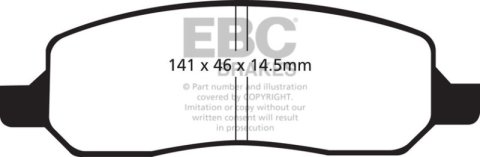 EBC 06-09 Buick Lucerne 3.8 Yellowstuff Rear Brake Pads thumbnail 3