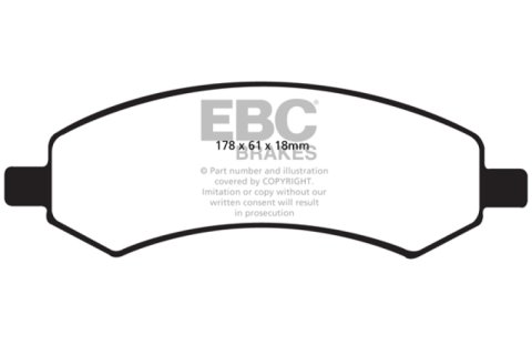 EBC 06-09 Chrysler Aspen 4.7 Extra Duty Front Brake Pads thumbnail 2