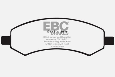 EBC 06-09 Chrysler Aspen 4.7 Extra Duty Front Brake Pads thumbnail 3