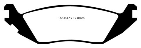 EBC 06-09 Chrysler Aspen 4.7 Greenstuff Rear Brake Pads thumbnail 1