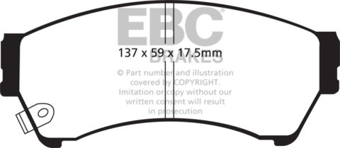 EBC 06-09 Ford Fusion 2.3 Greenstuff Front Brake Pads thumbnail 1