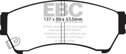 EBC 06-09 Ford Fusion 2.3 Ultimax2 Front Brake Pads thumbnail 6