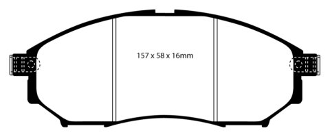 EBC 06-09 Infiniti FX35 3.5 Greenstuff Front Brake Pads thumbnail 1