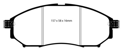 EBC 06-09 Infiniti FX35 3.5 Greenstuff Front Brake Pads thumbnail 2