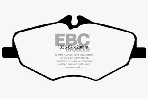 EBC 06-09 Mercedes-Benz E320 3.0 TD Redstuff Front Brake Pads thumbnail 5