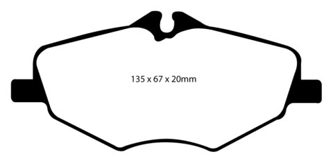 EBC 06-09 Mercedes-Benz E320 3.0 TD Yellowstuff Front Brake Pads thumbnail 2
