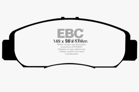 EBC 06-11 Acura CSX (Canada) 2.0 Greenstuff Front Brake Pads thumbnail 2