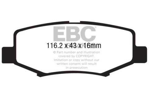 EBC 06-11 Dodge Nitro 3.7 Extra Duty Rear Brake Pads thumbnail 2