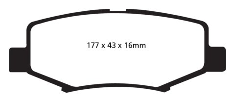 EBC 06-11 Dodge Nitro 3.7 Greenstuff Rear Brake Pads thumbnail 6