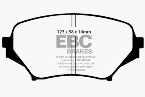 EBC 06-15 Mazda Miata MX5 2.0 Greenstuff Front Brake Pads thumbnail 3