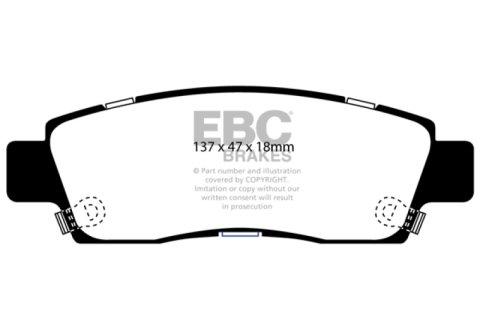 EBC 07+ Buick Enclave 3.6 Greenstuff Rear Brake Pads thumbnail 2