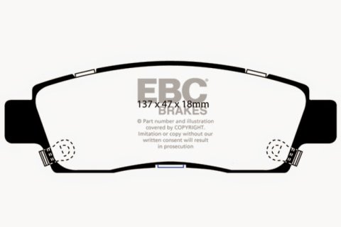 EBC 07+ Buick Enclave 3.6 Greenstuff Rear Brake Pads thumbnail 4