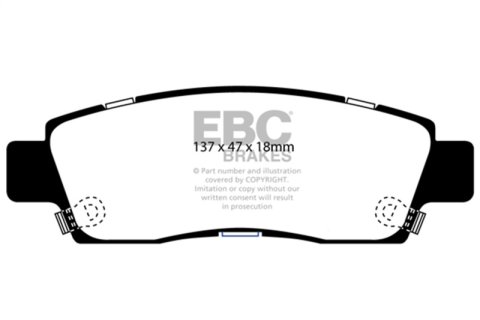 EBC 07+ Buick Enclave 3.6 Greenstuff Rear Brake Pads thumbnail 5