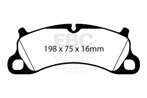 EBC Racing 10-12 Porsche 911 (991) Carrera S 3.8L (Cast Iron Rotors Only) RP-1 Race Front Brake Pads thumbnail 3