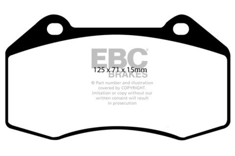 EBC 07-08 Chevrolet Cobalt 2.0 Supercharged (SS) Redstuff Front Brake Pads thumbnail 5