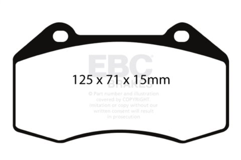 EBC 07-08 Chevrolet Cobalt 2.0 Supercharged (SS) Ultimax2 Front Brake Pads thumbnail 2