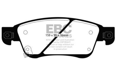 EBC 07-08 Infiniti G35 3.5 Sport Bluestuff Front Brake Pads thumbnail 4