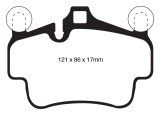 EBC 07-08 Porsche 911 (997) (Cast Iron Rotor only) 3.6 Carrera 2 Redstuff Front Brake Pads thumbnail 1