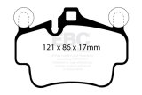 EBC 07-08 Porsche 911 (997) (Cast Iron Rotor only) 3.6 Carrera 2 Redstuff Front Brake Pads thumbnail 7