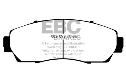 EBC 07-09 Acura RDX 2.3 Turbo Ultimax2 Front Brake Pads thumbnail 7