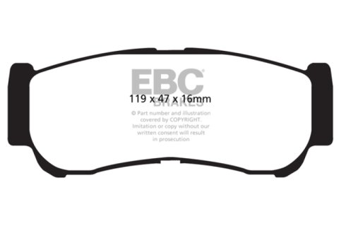 EBC 07-09 Hyundai Santa Fe 2.7 Greenstuff Rear Brake Pads thumbnail 1