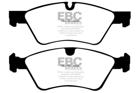 EBC 07-09 Mercedes-Benz R-Class R320 3.0 TD Greenstuff Front Brake Pads thumbnail 2