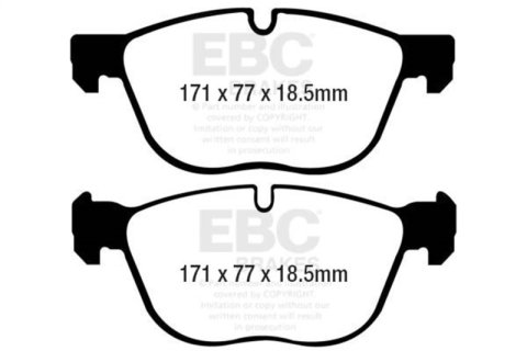 EBC 07-10 BMW X5 3.0 Redstuff Front Brake Pads thumbnail 6