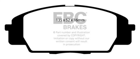 EBC 07-11 Acura CSX (Canada) 2.0 Type S Bluestuff Front Brake Pads thumbnail 1