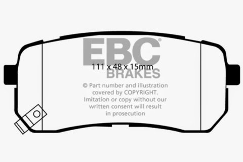 EBC 07-12 Hyundai Veracruz 3.8 Greenstuff Rear Brake Pads thumbnail 3