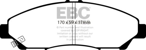 EBC 07-13 Acura MDX 3.7 Yellowstuff Front Brake Pads thumbnail 4