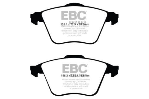 EBC 07-13 Mazda 3 2.3 Turbo Greenstuff Front Brake Pads thumbnail 1