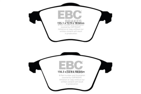 EBC 07-13 Mazda 3 2.3 Turbo Greenstuff Front Brake Pads thumbnail 4