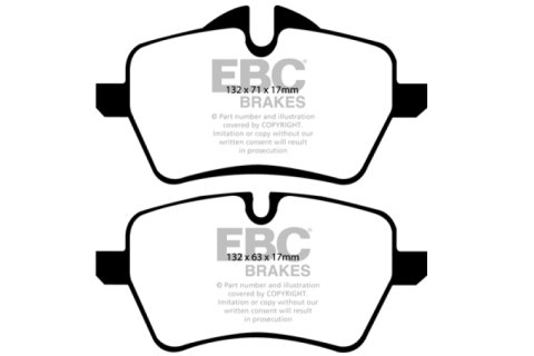 EBC 07-14 Mini Hardtop 1.6 Turbo Cooper S Ultimax2 Front Brake Pads thumbnail 5