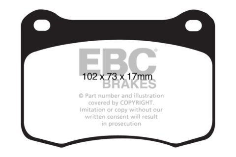 EBC 08+ Lexus IS-F 5.0 Bluestuff Rear Brake Pads thumbnail 5