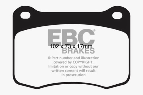 EBC 08+ Lexus IS-F 5.0 Bluestuff Rear Brake Pads thumbnail 6