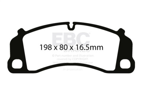 EBC Racing 13-15 Porsche 911 (991) GT3 (Cast Iron Disc Only) RP-1 Race Front Brake Pads thumbnail 3