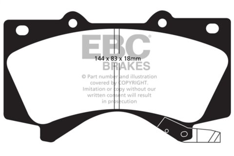 EBC 08+ Lexus LX570 5.7 Greenstuff Front Brake Pads thumbnail 6