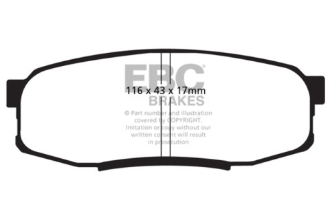 EBC 08+ Lexus LX570 5.7 Greenstuff Rear Brake Pads thumbnail 3