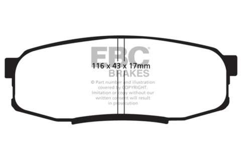 EBC 08+ Lexus LX570 5.7 Ultimax2 Rear Brake Pads thumbnail 5