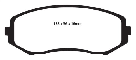 EBC 08+ Suzuki Grand Vitara 2.4 Greenstuff Front Brake Pads thumbnail 1