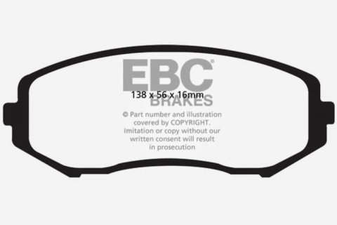 EBC 08+ Suzuki Grand Vitara 2.4 Greenstuff Front Brake Pads thumbnail 3