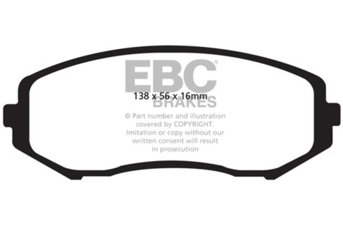 EBC 08+ Suzuki Grand Vitara 2.4 Greenstuff Front Brake Pads thumbnail 4