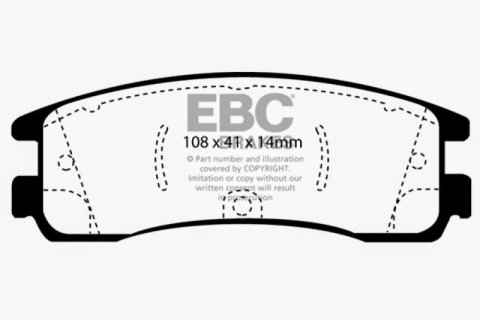 EBC 08-09 Buick Allure (Canada) 5.3 Greenstuff Rear Brake Pads thumbnail 3