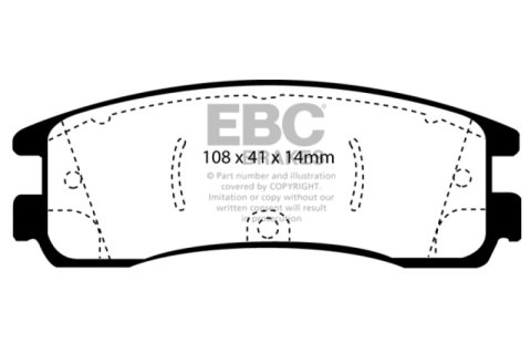EBC 08-09 Buick Allure (Canada) 5.3 Yellowstuff Rear Brake Pads thumbnail 4