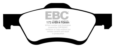 EBC 08-09 Ford Escape 2.3 Greenstuff Front Brake Pads thumbnail 1